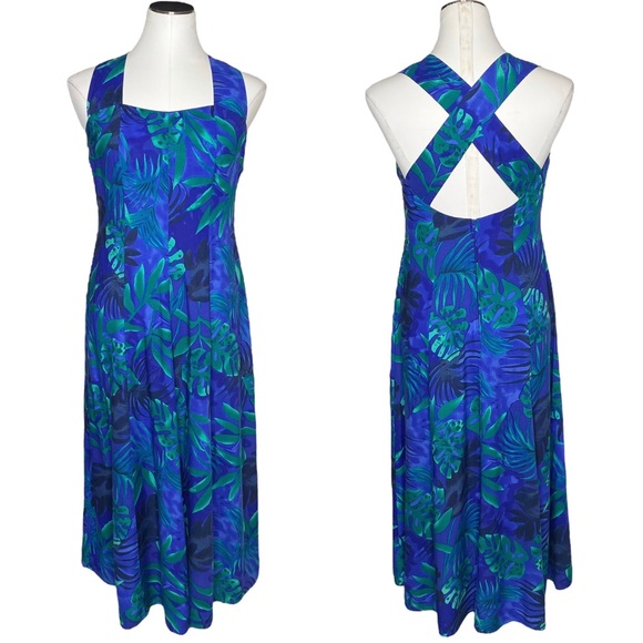 Dress Barn Tropical Leaf Print Maxi Dress - Picture 9 of 9